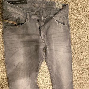 Diesel Mens Belther Jeans 32W gray